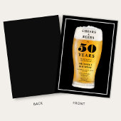 Cheers And Beers 50th Birthday Einladung
