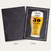 Cheers And Beers 50th Birthday Einladung