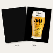 Cheers And Beers 50th Birthday Einladung