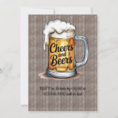 Cheers and Beers Adult Birthday Bash Einladung (Rückseite)