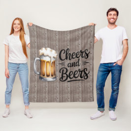 Cheers and Beers Adult Birthday Party Fleecedecke