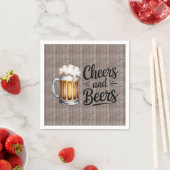 Cheers and Beers Adult Birthday Party  Serviette (Beispiel)