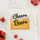 Cheers and Beers|Foamy Icy Cold Beer Serviette (Beispiel)