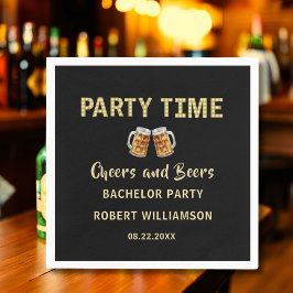 Cheers and Beers Personalisiert Bachelor Party Serviette