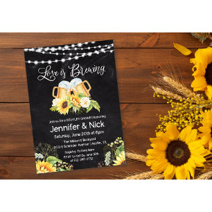 Cheers and Beers Rustic Couples Dusche Einladung