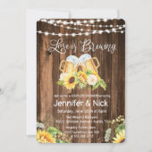 Cheers and Beers Rustic Couples Dusche Einladung (Vorderseite)