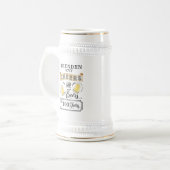 Cheers and Beers to 100 Years Birthday Beer Stein Bierglas (Vorderseite Links)