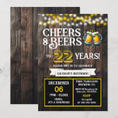 Cheers and Beers to 22 Years Surprise Brewery Einladung (Vorne/Hinten)