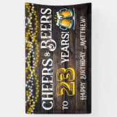 Cheers and Beers to 23 Years Birthday Party Banner (Vertikal)