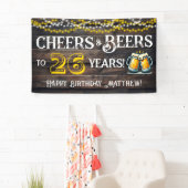 Cheers and Beers to 26 Years Birthday Party Banner (Insitu)