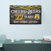 Cheers and Beers to 27 Years Birthday Party Banner (Messeveranstaltung)