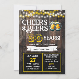 Cheers and Beers to 30 Years Brewery Birthday Einladung