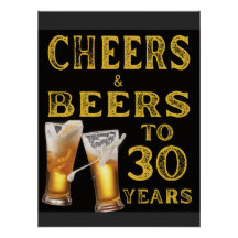 Cheers and Beers to 30 Years Funny