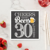 Cheers and Beers to 30 Years Luncheon Napkins Serviette (Beispiel)