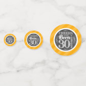 Cheers and Beers to 30 Years Table Confetti Konfetti (Vorderseiten)