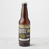 Cheers and Beers to 33 Years Rustic Birthday Bierflaschenetikett (Vorderseite)