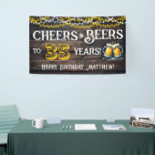 Cheers and Beers to 35 Years Birthday Party Banner (Messeveranstaltung)
