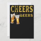 Cheers and Beers to 40 Years Funny Birthday Einladung (Rückseite)