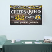 Cheers and Beers to 43 Years Birthday Party Banner (Messeveranstaltung)
