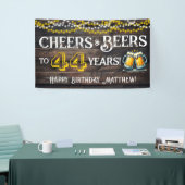 Cheers and Beers to 44 Years Birthday Party Banner (Messeveranstaltung)