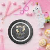 Cheers and Beers to 50 Years Birthday Paper Plate Pappteller (Party)