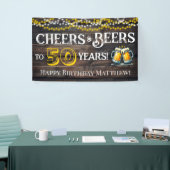 Cheers and Beers to 50 Years Birthday Party Banner (Messeveranstaltung)