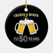 Cheers and Beers to 50 Years Keramik Ornament (Hinten)