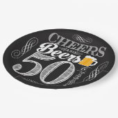 Cheers and Beers to 50 Years Paper Tellers 9" Pappteller (Schrägansicht)