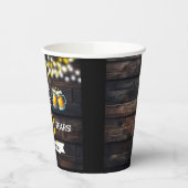 Cheers and Beers to 58 Years Rustic Birthday Pappbecher (Links)