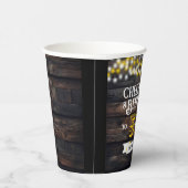 Cheers and Beers to 58 Years Rustic Birthday Pappbecher (Rechts)