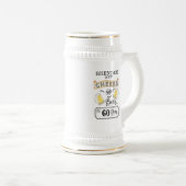 Cheers and Beers to 60 Years Birthday Beer Stein Bierglas (VorderseiteRechts)