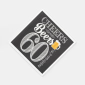 Cheers and Beers to 60 Years Luncheon Napkins Serviette (Ecke)