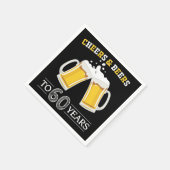 Cheers and Beers to 60 Years Napkins Serviette (Ecke)