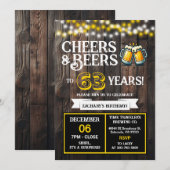 Cheers and Beers to 63 Years Surprise Brewery Einladung (Vorne/Hinten)