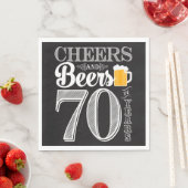 Cheers and Beers to 70 Years Luncheon Napkins Serviette (Beispiel)
