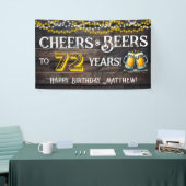 Cheers and Beers to 72 Years Birthday Party Banner (Messeveranstaltung)
