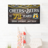 Cheers and Beers to 73 Years Birthday Party Banner (Insitu)
