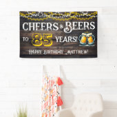 Cheers and Beers to 85 Years Birthday Party Banner (Insitu)