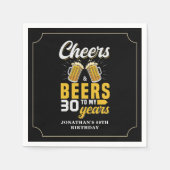 Cheers and Beers to my 30 Years, Any Birthday Serviette (Vorderseite)