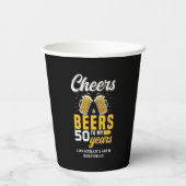 Cheers and Beers to my 50 Years, Any Birthday Pappbecher (Rückseite)