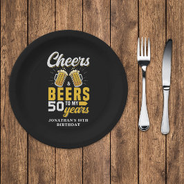 Cheers and Beers to my 50 Years, Any Birthday Pappteller