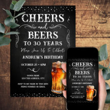 Cheers and Bers 30. Geburtstagskarte