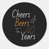 Cheers and Bers 40. Runder Aufkleber (Vorderseite)