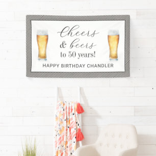 Cheers and Bers 50. Geburtstag Banner