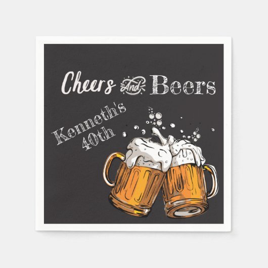 Cheers and Bers 60. 40. 50. 30. 21. Serviette (Vorderseite)