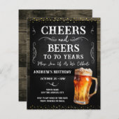 Cheers and Bers 70. Geburtstagsparty Budget (Vorne/Hinten)