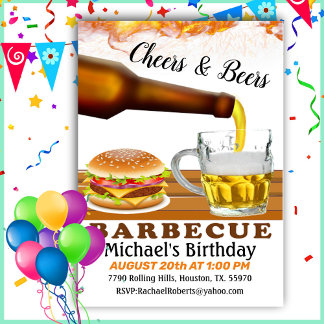 Cheers and Bers Barbecue zum Geburtstag Einladung