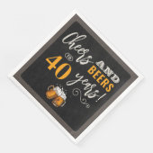 Cheers and Bers Birthday Theme Paper Napkin Serviette (Ecke)