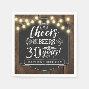 Cheers and Bers Geburtstagsparty Dekoration Napkin Serviette