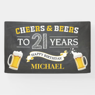 Cheers and Bers Happy 21. Geburtstagsbanner Banner